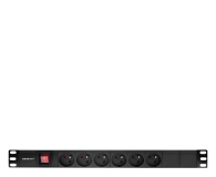 Qoltec Listwa zasilająca PDU do RACK 19'' 1U 16A  6xFRENCH  2m - 1329980 - zdjęcie 3
